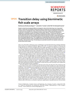 Transition delay using biomimetic fish scale arrays